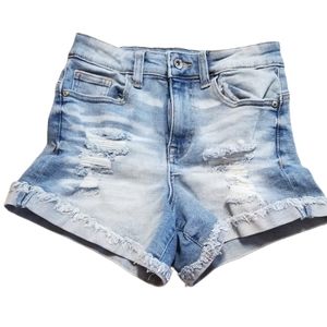 Ariya Jeans Distressed Denim Shorts